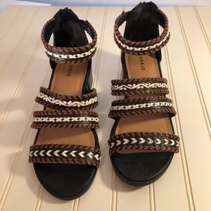 NWT Torrid Black, Brown, Beige Sandals Size 10